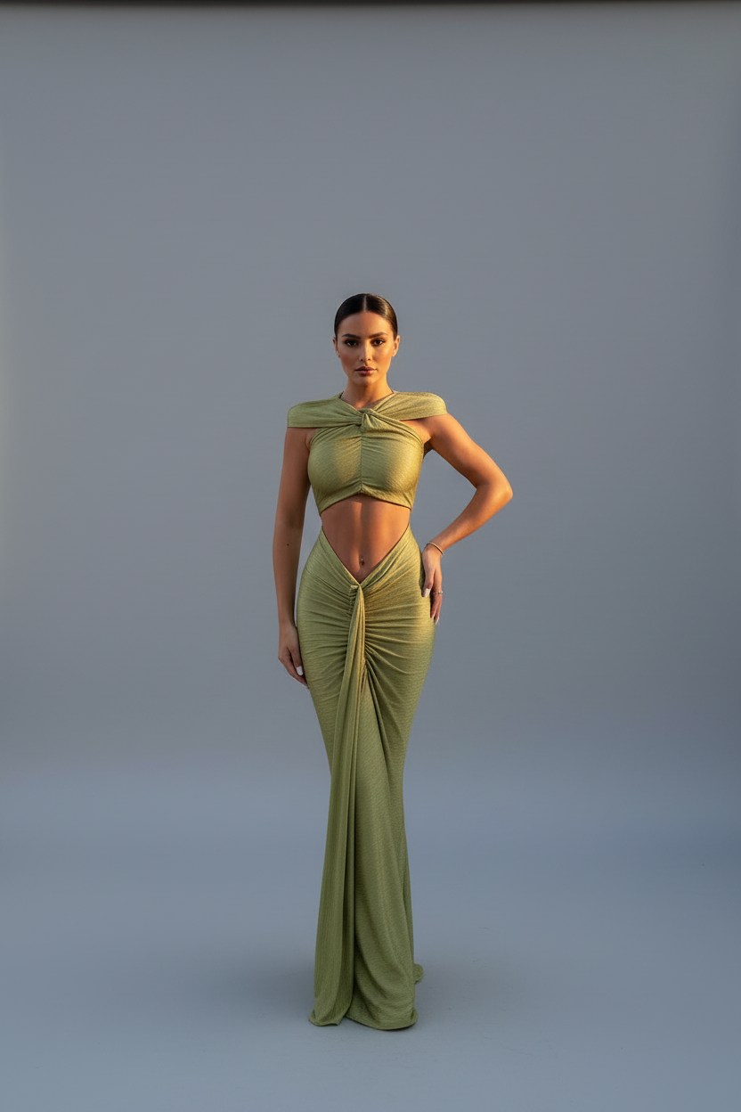 The Olive Aura Dress
