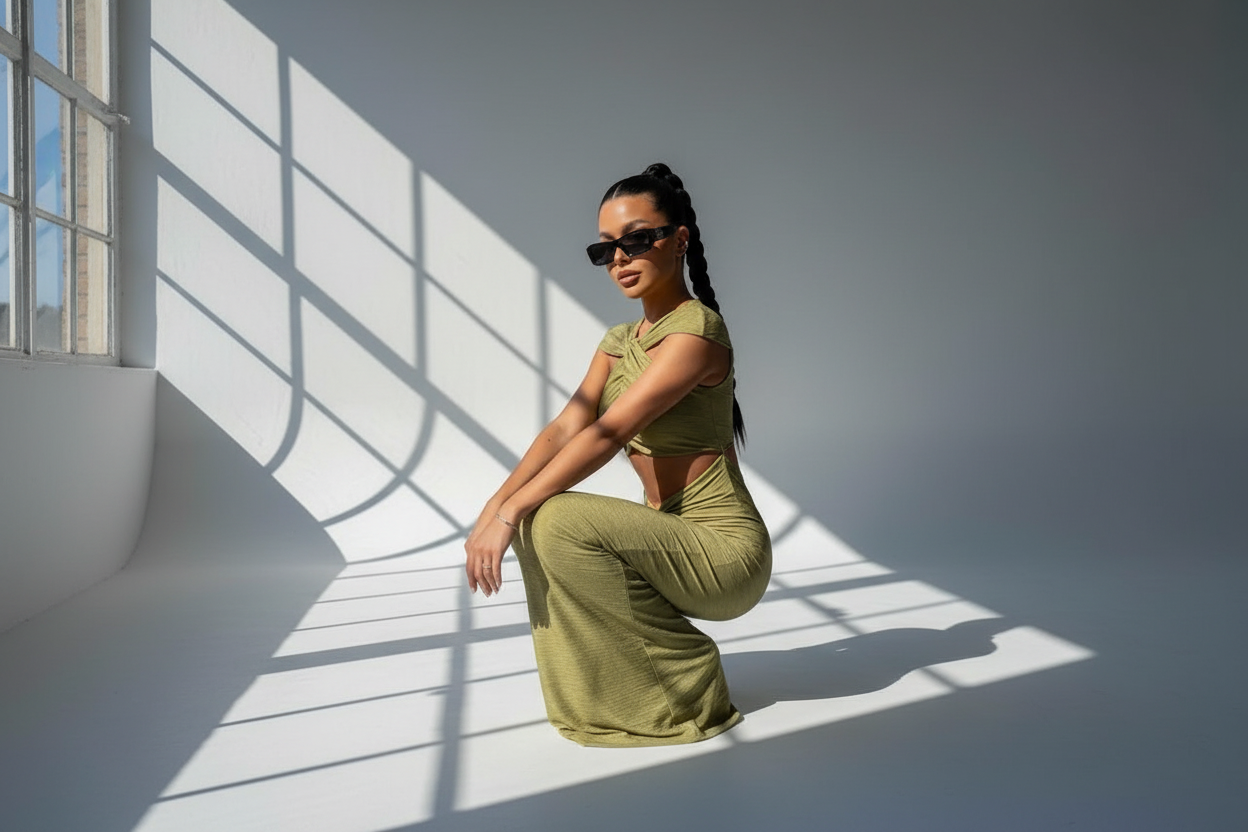 The Olive Aura Dress